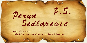 Perun Sedlarević vizit kartica